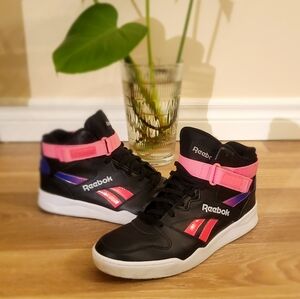 Reebok Black and Pink High-Top Sneakers